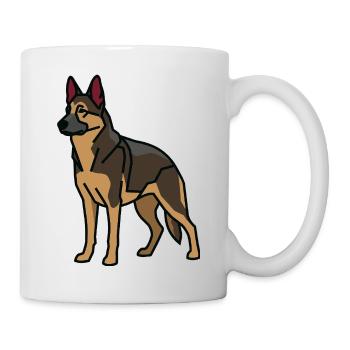 German Shepherd Dog - Mug - white - Right