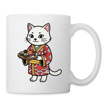 Chat à sushi - Mug blanc - blanc - Droite