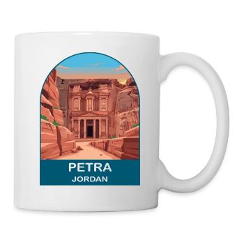 Petra Jordan Treasury Vintage-Reiseillustration - Tasse - Weiß - Rechts