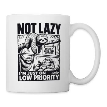 Not Lazy Low Priority Sloth - Mug - white - Right