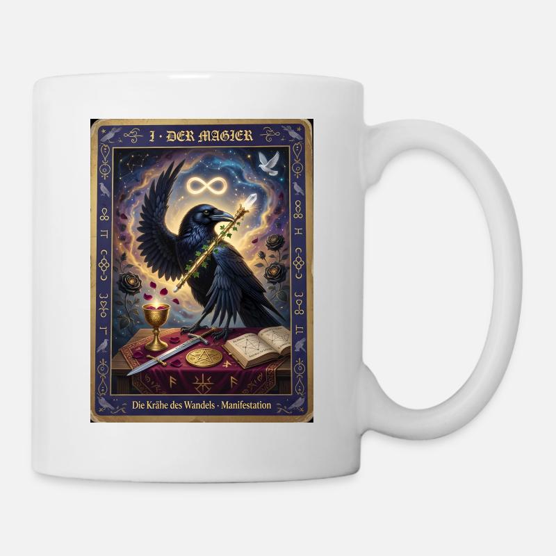 Krähe, der Magier - Tasse - Weiß
