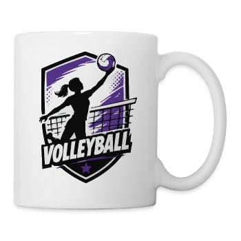 Volleyball Silhouette Purple - Mug - white - Right