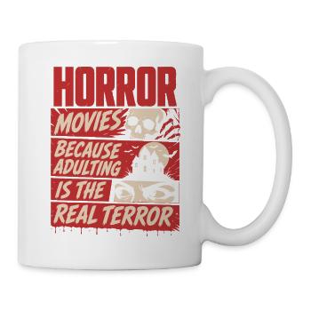 Humour de mode de vie de marathon d’horreur - Mug blanc - blanc - Droite