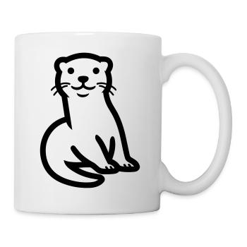 loutre - Mug blanc - blanc - Droite