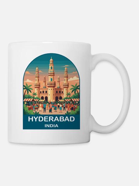 Hyderabad Indien Charminar Vintage-Reisedesign - Tasse - Weiß