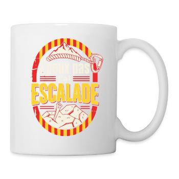J'peux pas j'ai Escalade Motif Montagne - Mug blanc - blanc - Droite