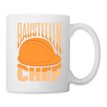 Baustellen Chef Bauleiter Handwerker Hausbau - Tasse - Weiß - Rechts