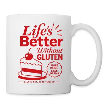Life Is Better Without Gluten - Mug - white - Right