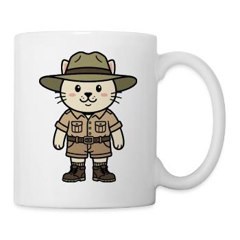 Australische Katze - Tasse - Weiß - Rechts