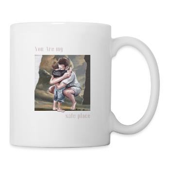 Tu es mon endroit sûr câlin - Mug blanc - blanc - Droite