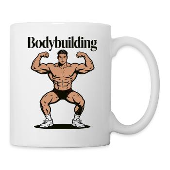 Bodybuilder de culturisme - Mug blanc - blanc - Droite