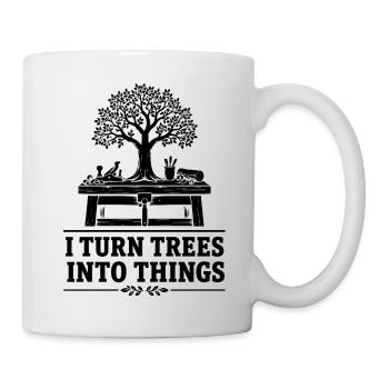 Humor Holz Tischler Tischler | Handwerkergeschenk - Tasse - Weiß - Rechts