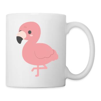 Charme clipart de flamant rose - Mug blanc - blanc - Droite