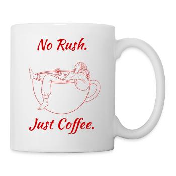 Pas de précipitation. Juste du café. — T-shirt oversize - Mug blanc - blanc - Droite