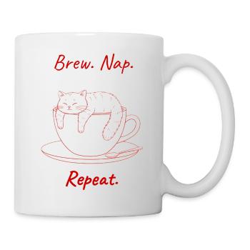 Brew. Nap. Repeat. — Slowly Co. - Mug - white - Right