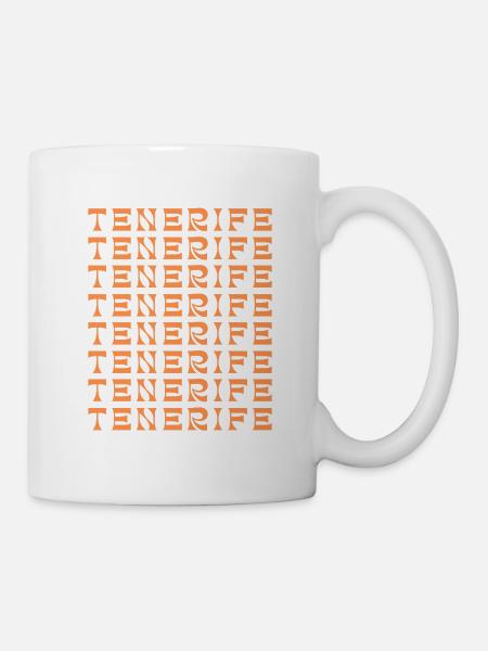 Tenerife Grid Pattern - Mug - white