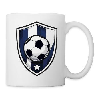 Soccer sign with ball and star - Mug - white - Right