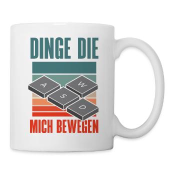Dinge Die Mich Bewegen Wasd Pc Gamer Lustig Nerd - Tasse - Weiß - Rechts