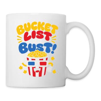 Les films résolvent tout Popcorn - Mug blanc - blanc - Droite