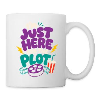 Just Here For The Plot - Tasse - Weiß - Rechts
