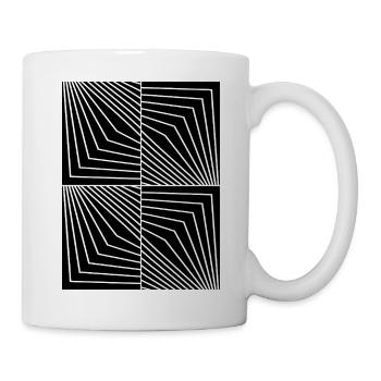 Bauhaus Geometric Lines design - Mug - white - Right
