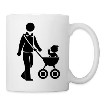 Papa Kinderwagen Baby - Tasse - Weiß - Rechts