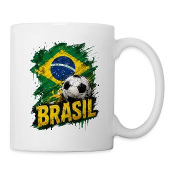 Brasilien Flagge - Tasse - Weiß - Rechts