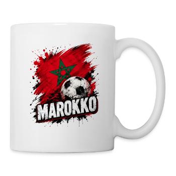 Marokko Fußball  - Tasse - Weiß - Rechts