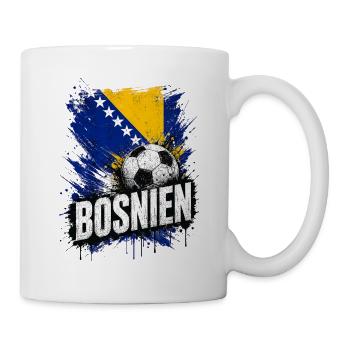 Bosnien Fußball Flagge - Tasse - Weiß - Rechts