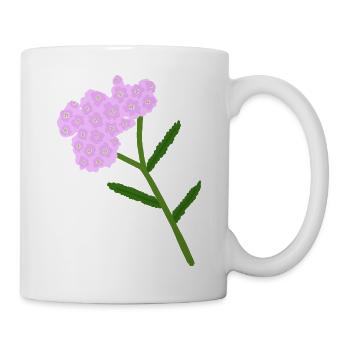 Pastell-Schafgarbenblühcluster - Tasse - Weiß - Rechts