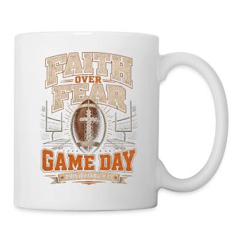 La foi avant la peur lors du jour de match chrétien - Mug blanc - blanc - Droite