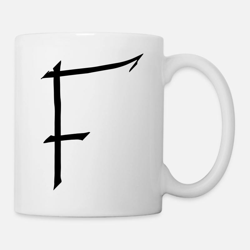 Letter F - Mug - white