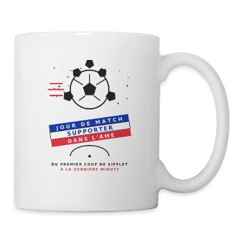 Supporter dans l’âme Jour de match - Mug blanc - blanc - Droite