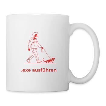 EXE Ausführen Lustige Admin Geschenke rot - Tasse - Weiß - Rechts