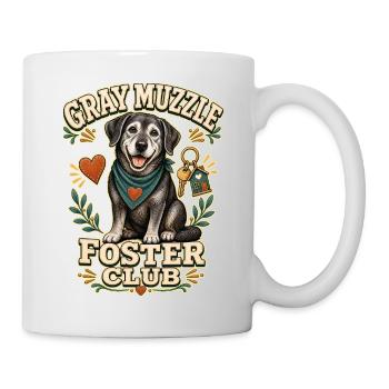 GRAY MUZZLE FOSTER CLUB Dog - Mug - white - Right