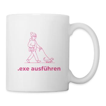 exe ausführen Sys ADMIN Systemadministrator Pink - Tasse - Weiß - Rechts