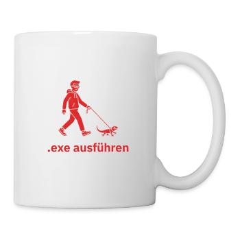 Admin Exe Ausführen Rot - Tasse - Weiß - Rechts