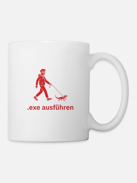 Admin Exe Ausführen Rot - Tasse - Weiß