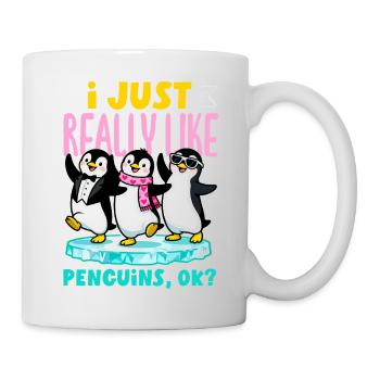 Pingouin mignon - Cadeau pour l’amoureux des manchots - Mug blanc - blanc - Droite