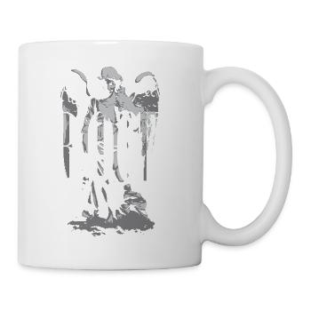 Rock logo with Angel wings - Mug - white - Right