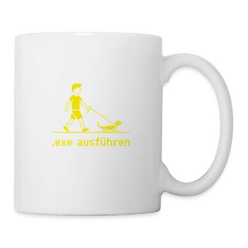 exe ausführen Informatiker Programmierer Geschenk - Tasse - Weiß - Rechts