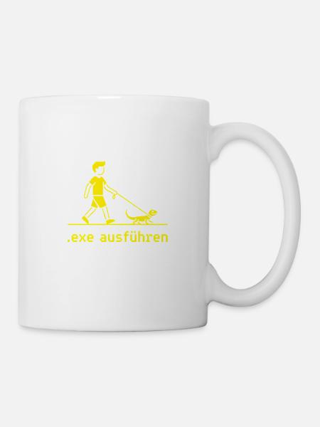 exe ausführen Informatiker Programmierer Geschenk - Tasse - Weiß