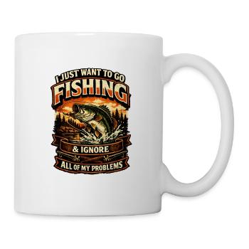 Évasion de pêche : Ignorer tous mes problèmes - Mug blanc - blanc - Droite