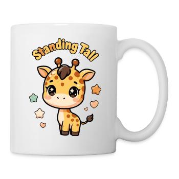 Niedliche Baby-Giraffe – Steht groß - Tasse - Weiß - Rechts