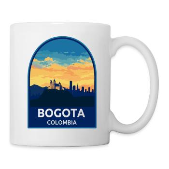 Bogota Colombia Monserrate Retro Sunset Badge - Mug - white - Right