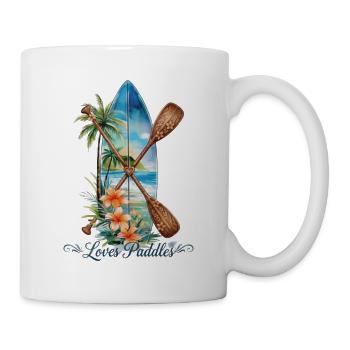 Tropic Board und Love Paddle - Tasse - Weiß - Rechts
