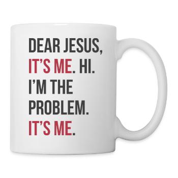 I Am the Problem – Self-Ironic Typo - Mug - white - Right
