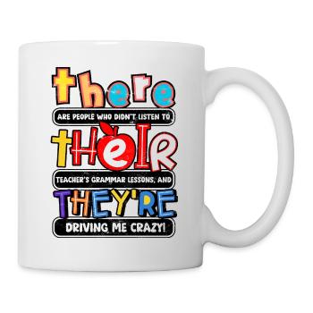 Grammar Rebels Tee - Tasse - Weiß - Rechts