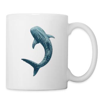 Detailed Whale Shark Art Marine Life Illustration - Mug - white - Right