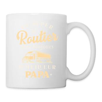 Papa Routier, Fete Des Peres - Mug blanc - blanc - Droite